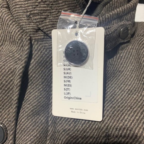 Wantdo Men's Wool Blend Pea Coat-Coffee - Picture 7 of 8